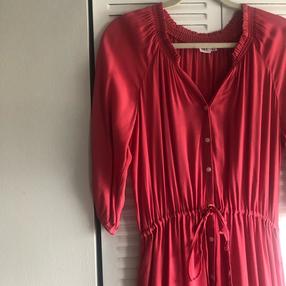 GAP Petite Maxi Dress with Buttons